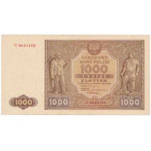 1.000 złotych 1946 -W- rzadsza odmiana
