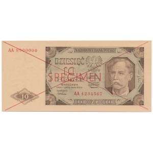 10 złotych 1948 -AA- SPECIMEN -