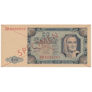 20 złotych 1948 -AD- SPECIMEN