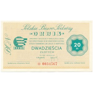 ORBIS Polskie Biuro Podróży 20 złotych - dwuliterowa seria