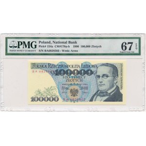 100.000 złotych 1990 -BA- PMG 67 EPQ