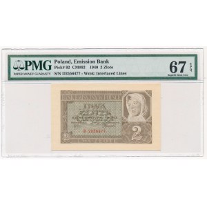 2 złote 1940 -D- PMG 67 EPQ