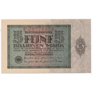 Niemcy - 5 bilionów marek 1924 - RZADKI