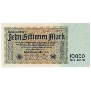 Niemcy - 10 bilionów marek 1923 - BARDZO RZADKI