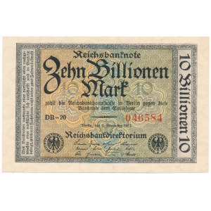 Niemcy - 10 bilionów marek 1923 - DUŻA RZADKOŚĆ