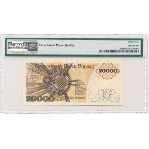 20.000 złotych 1989 -A- PMG 67 EPQ - rzadka pierwsza seria