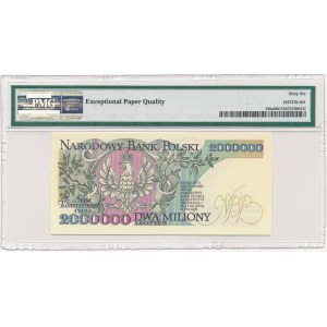 2 miliony złotych 1992 -A- Konstytucyjy- PMG 66 EPQ - NUMERATOR CZTEROCYFROWY