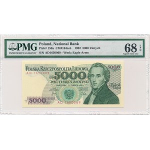 5.000 złotych 1982 -AD- PMG 68 EPQ - rzadka seria