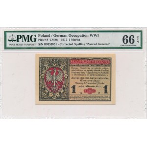 1 marka 1916 Generał -B- PMG 66 EPQ