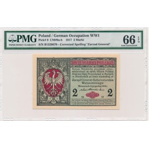 2 marki 1916 Generał -B- PMG 66 EPQ