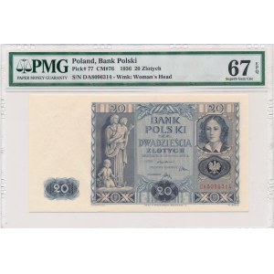 20 złotych 1936 -DA- PMG 67 EPQ