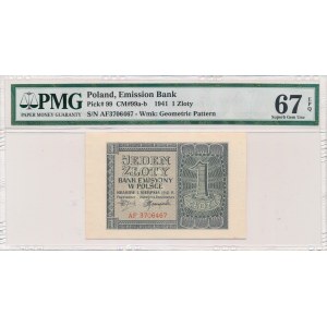 1 złoty 1941 -AF- PMG 67 EPQ 