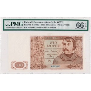 100 złotych 1939 -K- PMG 66 EPQ