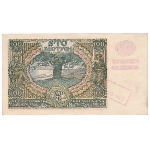 100 złotych 1934(9) z nadrukiem -AX- znw. kreski na dole - RZADKOŚĆ