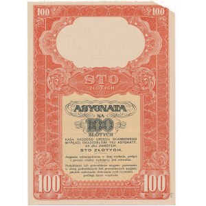 Asygnata Ministerstwa Skarbu (1939) - 100 złotych 