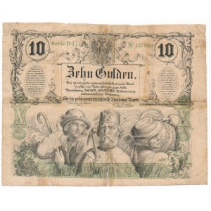 Austria 10 guldenów 1863 - rzadki