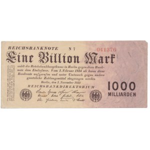 Germany - 1 billion mark 1923 - N7 - better variation.