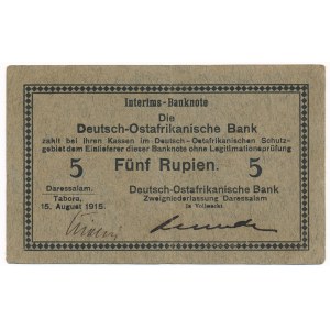 German East Africa - 5 Rupien 1915