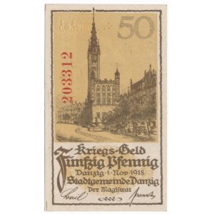 Gdańsk 50 fenigów 1918 