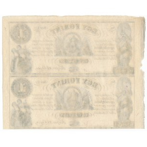 Hungary - Finanse Ministry Philadelphia - 1 forint 1852 (2 uncut pcs.)