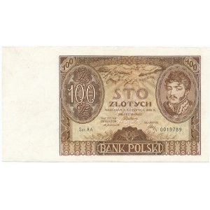100 złotych 1932 Ser.AA - pierwsza seria