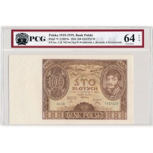 100 złotych 1934 Ser.C.B. - PCGS 64 EPQ 