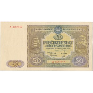 50 złotych 1946 -A- pierwsza seria