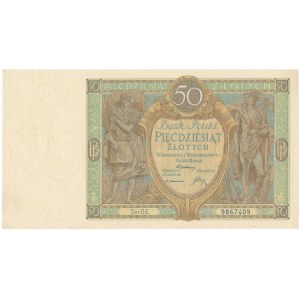 50 złotych 1929 Ser.B.E. - WYŚMIENITA I RZADKA