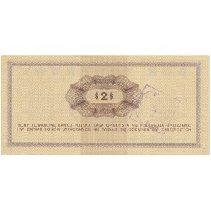 Pewex Bon Towarowy 2 dolary 1969 -FM- 