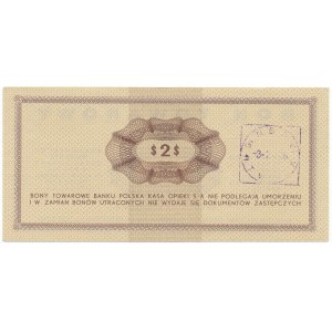 Pewex Bon Towarowy 2 dolary 1969 -Em- RZADKOŚĆ 