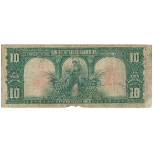 USA - $10 Ten Dollar Bison Large Size Note - Red Seal 