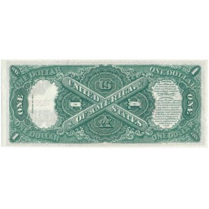 USA - $1 One Dollar 1917 Large Size Note - Red Seal - crisp uncirculated