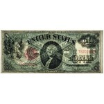 USA - $1 One Dollar 1917 Large Size Note - Red Seal - crisp uncirculated
