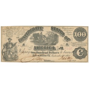 USA - $100 Hundred Dollar - Confederate States of America, Richmond