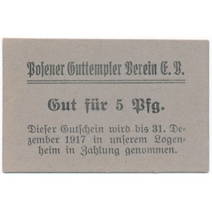 Posen - Posener Guttempler Verein - 5 pf. 1917