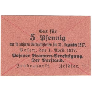 Poznań - Poznański Związek Urzędników - 5 fenigów 1917