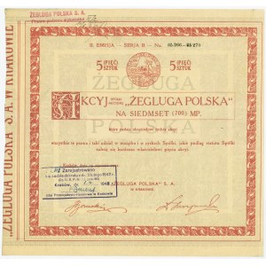 Spółka Akcyjna ŻEGLUGA POLSKA, Em.2, 5x140 marek