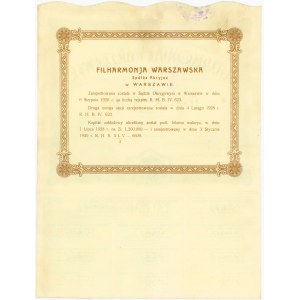 Filharmonja Warszawska, 400 złotych 1930 - RZADKA