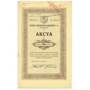 Polskie Towarzystwo Handlowe T.A. w Krakowie, 200 koron 1919
