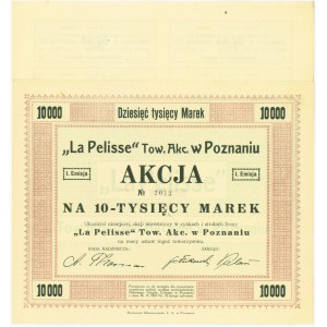 LA PELISSE Tow. Akc. w Poznaniu, Em.1, 10.000 marek 1923