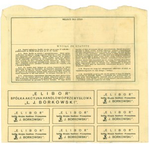 ELIBOR Spółka Akcyjna Handlowo - Przemysłowa Ł. J. BORKOWSKI, 25 złotych 1927