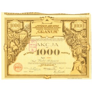GRANUM S.A. Połączonych Krajowych Hodowli Nasion Selekcyjnych, Em.2, 1.000 marek 