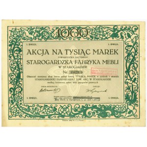 Starogardzka Fabryka Mebli w Starogardzie, Em.1, 1.000 marek 1921