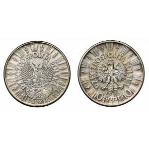 Zestaw - 10 złotych 1934 Urzędowy i Strzelecki (2szt.)