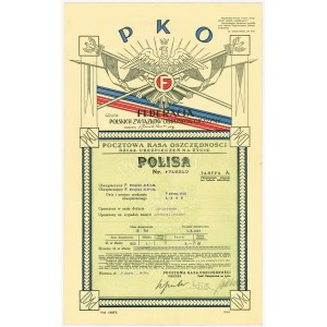 Polisa ubezpieczeniowa PKO 1939 rok - dekoracyjna