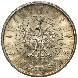 Piłsudski 10 złotych 1935 - PCGS MS63