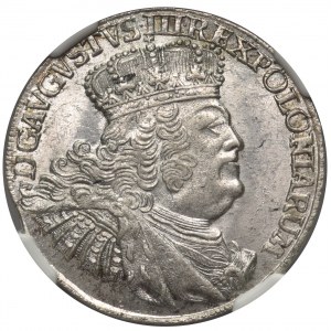 August III Sas, Ort Lipsk 1756 EC - NGC MS63