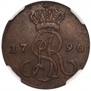 Poniatowski, Grosz 1790 E.B. - NGC AU58