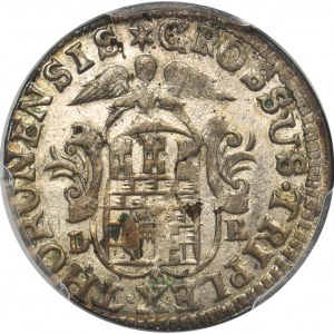 August III Sas, Trojak Toruń 1763 DB - PCGS AU53