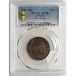 Powstanie Listopadowe, 3 grosze 1831 KG - PCGS AU55